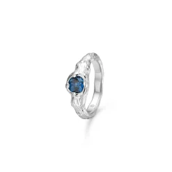 Studio Z - Misty forest sølv ring med blå zirkonia sten - 8147821