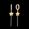 Studio Z - Starfish Lustre forgyldt sølv creol med søstjerne - 7210903