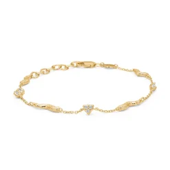 Studio z - Tangled armbånd i forgyldt sølv med sten - 7257845