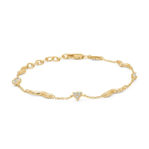 Studio z - Tangled armbånd i forgyldt sølv med sten - 7257845