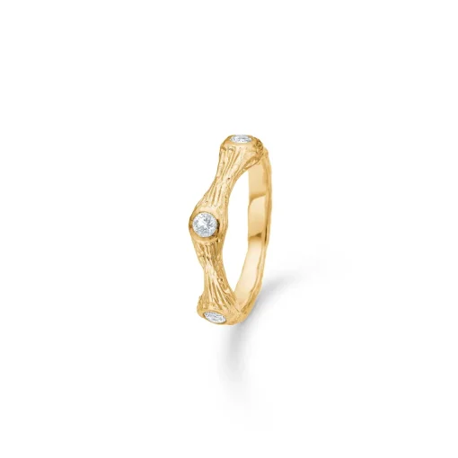 Studio Z - Tangled ring i forgyldt sølv med sten - 7247814