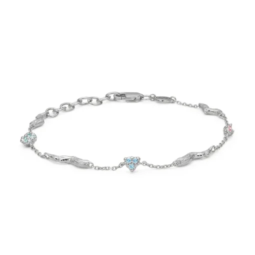 Studio Z - Tangled sølv armbånd med farvede zikonia sten - 7157847
