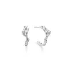 Studio Z - Tangled sølv creoler med zirkonia sten - 8117804