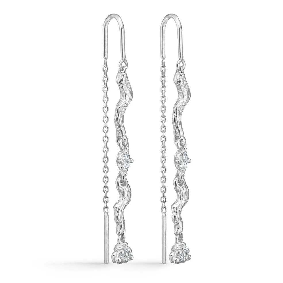 Studio Z - Tangled sølv ørehænger med zikonia sten - 7107849