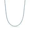 Studio Z- Evergreen halskæde med London Blue Topas - 8126851