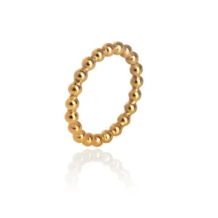 Susanne Friis Bjørner- Forgyldt kugle ring-1664-2