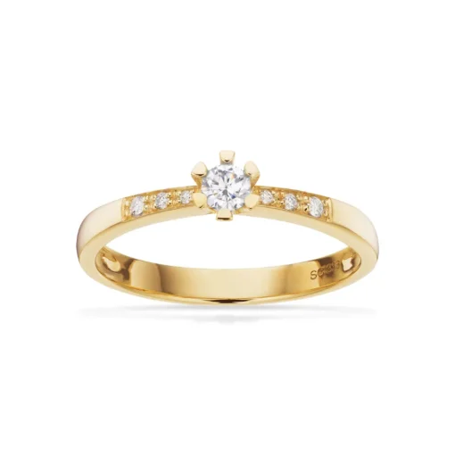 Vida - Darling guldring med diamanter 0,14ct - 7823,14