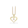 Vida - Guld hjerte vedhæng med diamant 0,05ct - 2823,05