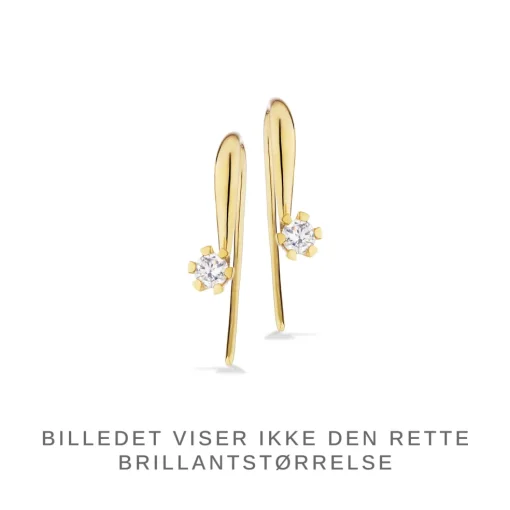 Vida - Guld ørebøjle med diamant 0,10ct - 1823,10
