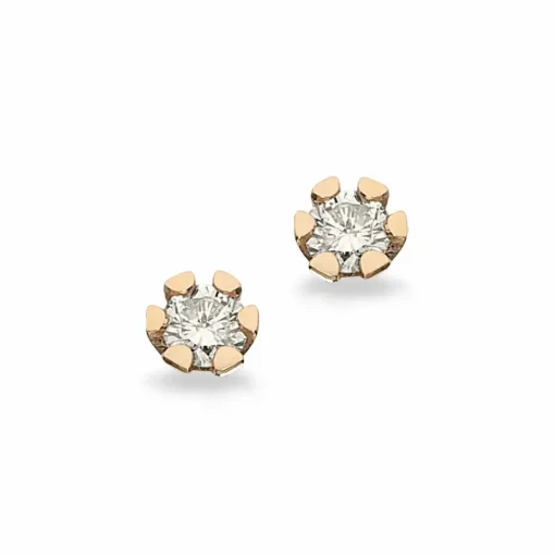 Vida - Guld øreringe med diamanter 0,10ct - 1813,10