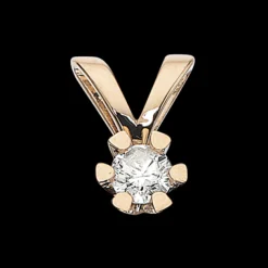 Vida - Guld vedhæng med diamant 0,10ct - 2813,10