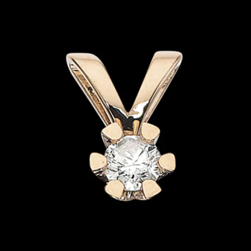 Vida - Guld vedhæng med diamant 0,10ct - 2813,10