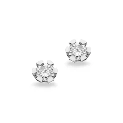 Vida - Hvidguld øreringe med diamanter 0,10ct - 1814,10