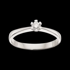 Vida - Hvidguld ring med diamant 0,10ct - 7814,10