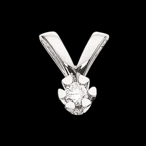 Vida - Hvidguld vedhæng med diamant 0,03ct - 2814,03