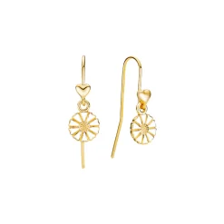 Lund Copenhagen - Marguerit øreringe med hjerte - 9095027-2-m